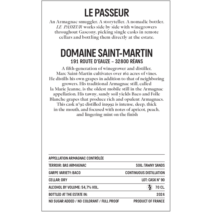 Le Passeur Saint Martin 1992 