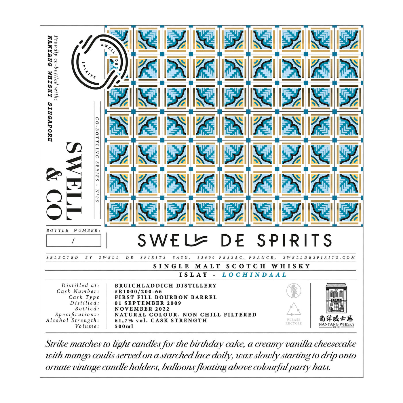 Swell de Spiritueux Swell &amp; Co #5 Lochindaal 2009 50cl (11/2022)